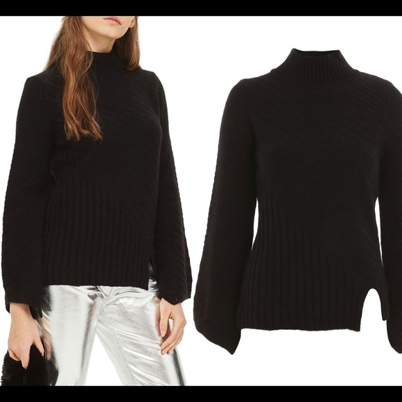 Topshop Black Turtleneck Sweater - Picture 3 of 4